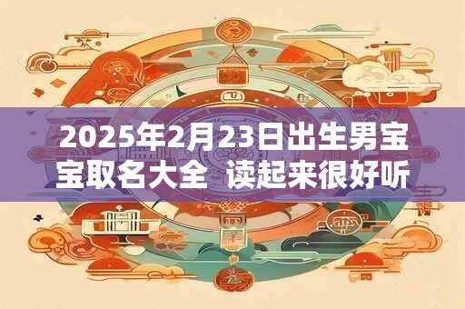 2026年2月23日出生男宝宝取名大全 读起来很好听 2026年2月23日出生男宝宝取名大全 读起来很好听