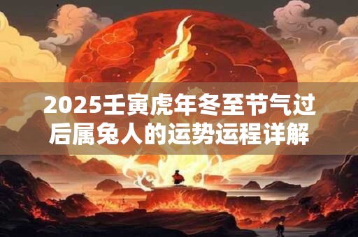 2025壬寅虎年冬至节气过后属兔人的运势运程详解
