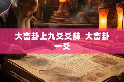 大畜卦上九爻爻辞  大畜卦一爻