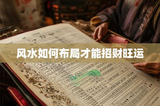 风水如何布局才能招财旺运