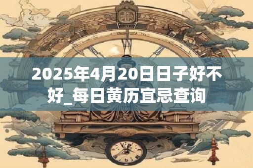 2025年4月20日日子好不好_每日黄历宜忌查询