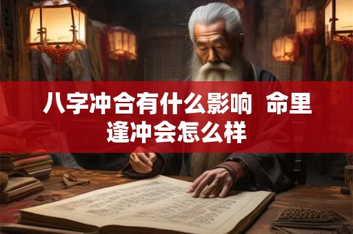 八字冲合有什么影响  命里逢冲会怎么样