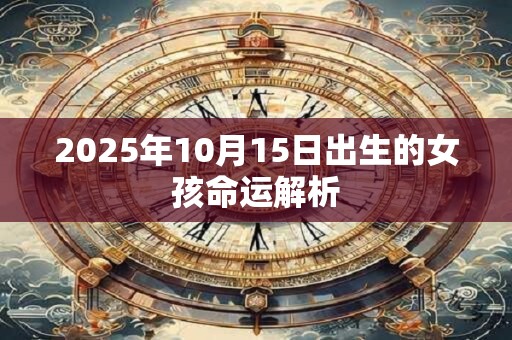 2026年10月15日出生的女孩命运解析