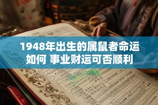1948年出生的属鼠者命运如何 事业财运可否顺利
