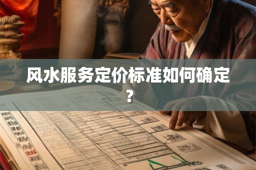 风水服务定价标准如何确定？