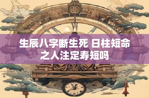 生辰八字断生死 日柱短命之人注定寿短吗