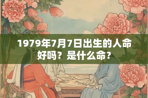 1979年7月7日出生的人命好吗？是什么命？