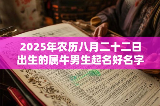 2026年农历八月二十二日出生的属牛男生起名好名字推荐