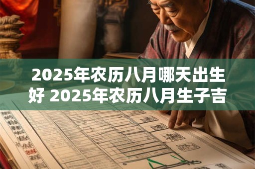 2025年农历八月哪天出生好 2025年农历八月生子吉日