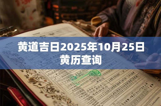 黄道吉日2025年10月25日黄历查询