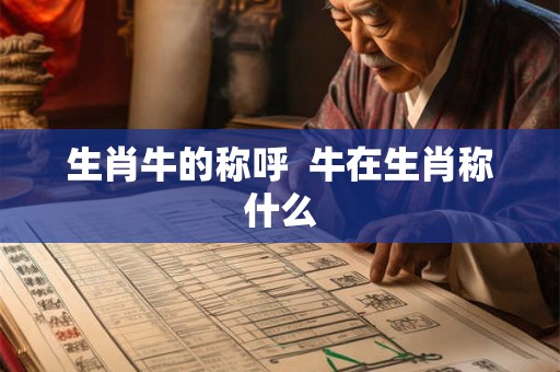 生肖牛的称呼  牛在生肖称什么