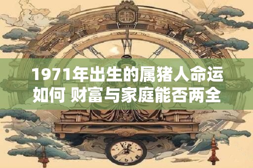 1971年出生的属猪人命运如何 财富与家庭能否两全 1971年出生的属猪人命运如何 财富与家庭能否两全