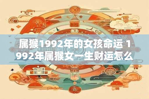 属猴1992年的女孩命运 1992年属猴女一生财运怎么样