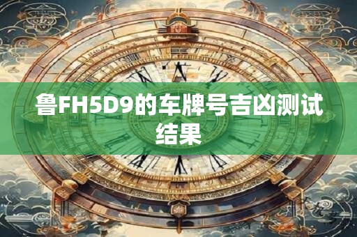 鲁FH5D9的车牌号吉凶测试结果
