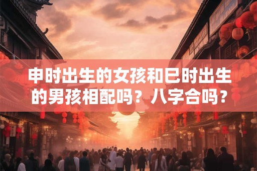 申时出生的女孩和巳时出生的男孩相配吗?八字合吗? 申时出生的女孩和巳时出生的男孩相配吗?八字合吗?