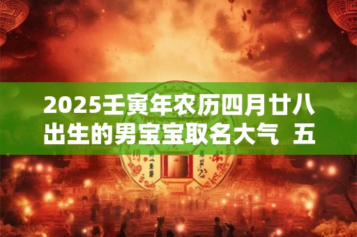 2026壬寅年农历四月廿八出生的男宝宝取名大气  五行缺啥