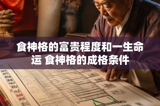 食神格的富贵程度和一生命运 食神格的成格条件 食神格的富贵程度和一生命运 食神格的成格条件