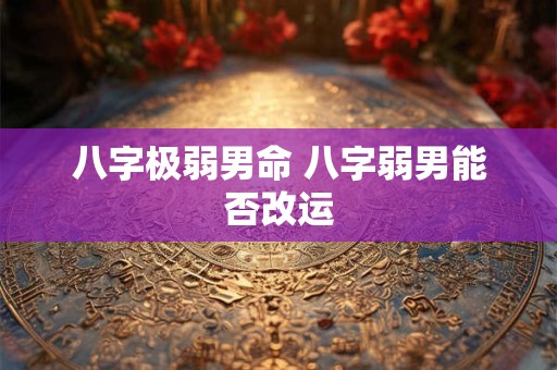 八字极弱男命 八字弱男能否改运