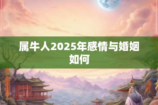 属牛人2026年感情与婚姻如何 属牛人2026年感情与婚姻如何