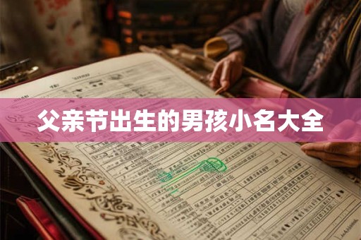 父亲节出生的男孩小名大全
