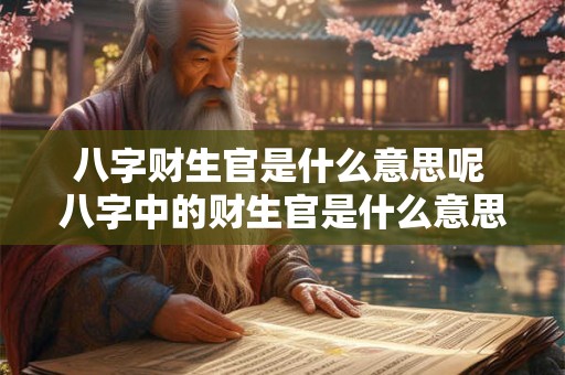 八字财生官是什么意思呢 八字中的财生官是什么意思