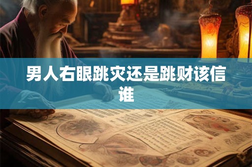 男人右眼跳灾还是跳财该信谁