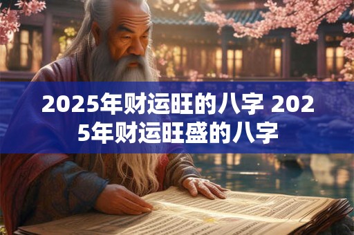 2025年财运旺的八字 2025年财运旺盛的八字