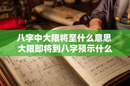 八字中大限将至什么意思 大限即将到八字预示什么