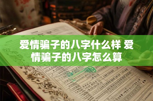 爱情骗子的八字什么样 爱情骗子的八字怎么算