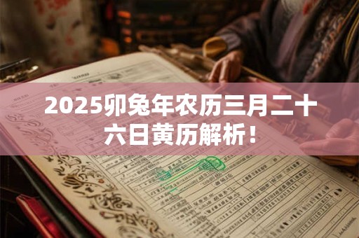 2025卯兔年农历三月二十六日黄历解析！