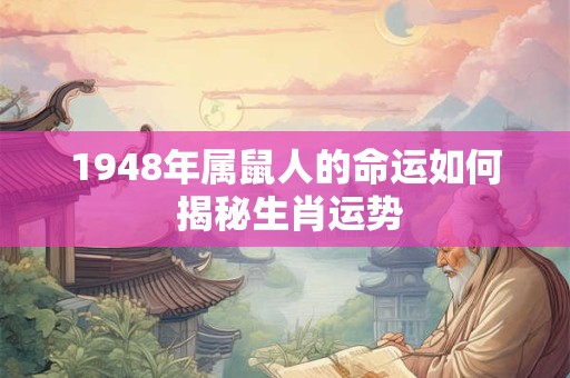 1948年属鼠人的命运如何 揭秘生肖运势