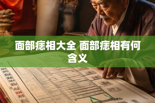 面部痣相大全 面部痣相有何含义