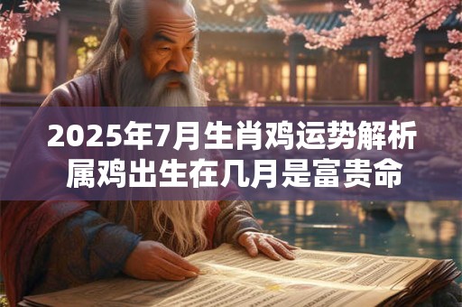 2025年7月生肖鸡运势解析 属鸡出生在几月是富贵命