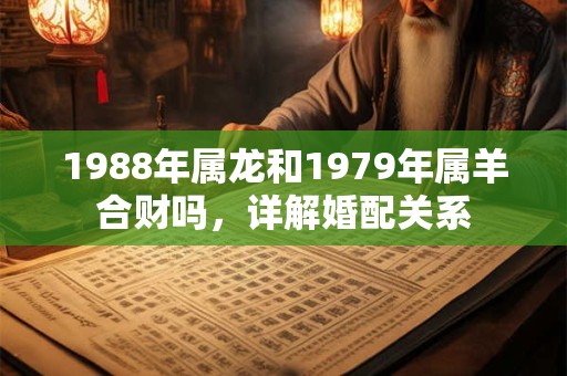 1988年属龙和1979年属羊合财吗,详解婚配关系 1988年属龙和1979年属羊合财吗,详解婚配关系