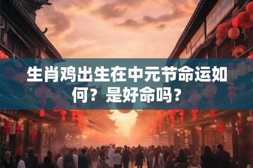 生肖鸡出生在中元节命运如何?是好命吗? 生肖鸡出生在中元节命运如何?是好命吗?