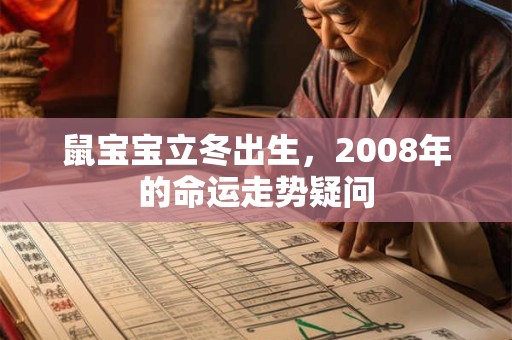 鼠宝宝立冬出生，2008年的命运走势疑问