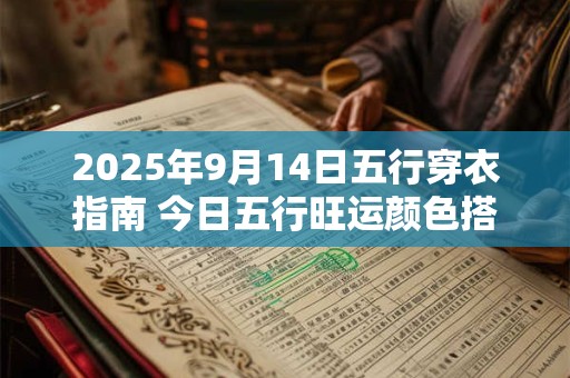 2025年9月14日五行穿衣指南 今日五行旺运颜色搭配 2025年9月14日五行穿衣指南 今日五行旺运颜色搭配