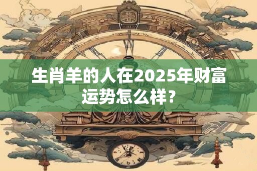 生肖羊的人在2025年财富运势怎么样？
