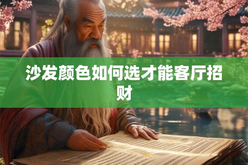 沙发颜色如何选才能客厅招财