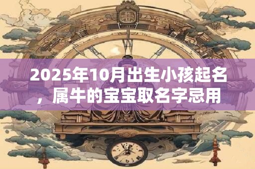 2025年10月出生小孩起名,属牛的宝宝取名字忌用 2025年10月出生小孩起名,属牛的宝宝取名字忌用