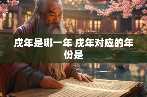 戌年是哪一年 戌年对应的年份是