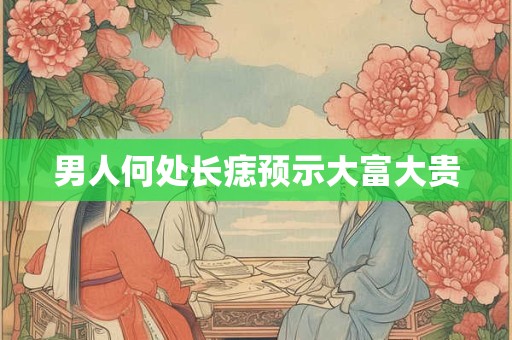 男人何处长痣预示大富大贵