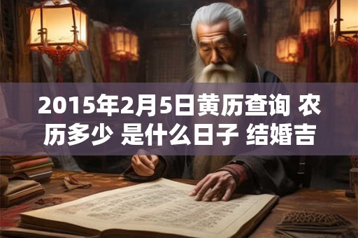 2015年2月5日黄历查询 农历多少 是什么日子 结婚吉时