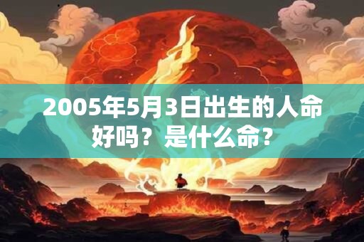 2005年5月3日出生的人命好吗？是什么命？