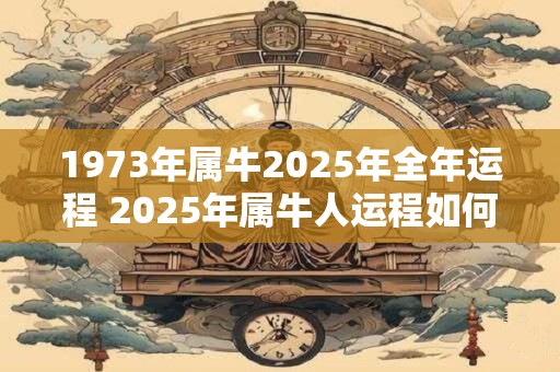 1973年属牛2025年全年运程 2025年属牛人运程如何