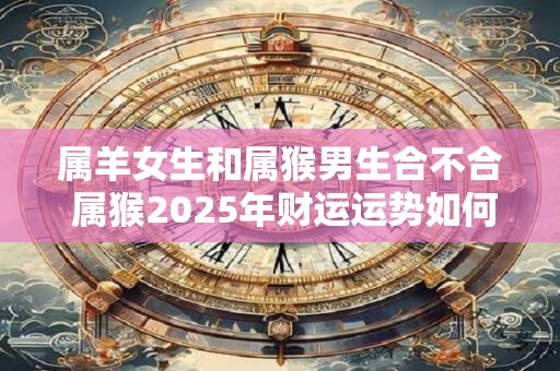 属羊女生和属猴男生合不合 属猴2026年财运运势如何 属羊女生和属猴男生合不合 属猴2026年财运运势如何