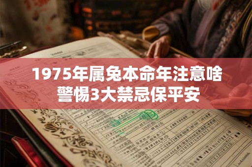 1975年属兔本命年注意啥 警惕3大禁忌保平安