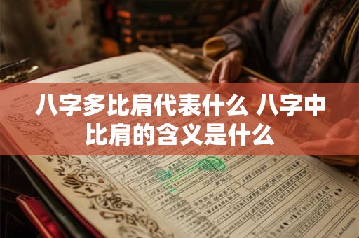 八字多比肩代表什么 八字中比肩的含义是什么