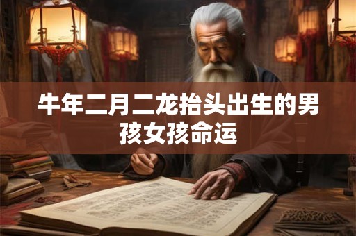 牛年二月二龙抬头出生的男孩女孩命运