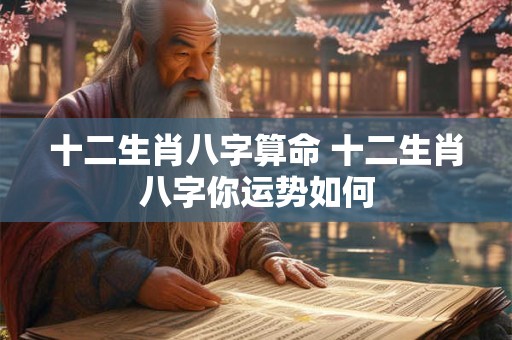 十二生肖八字算命 十二生肖八字你运势如何
